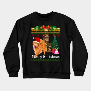 Ugly Christmas Sweater Golden Retriever Crewneck Sweatshirt